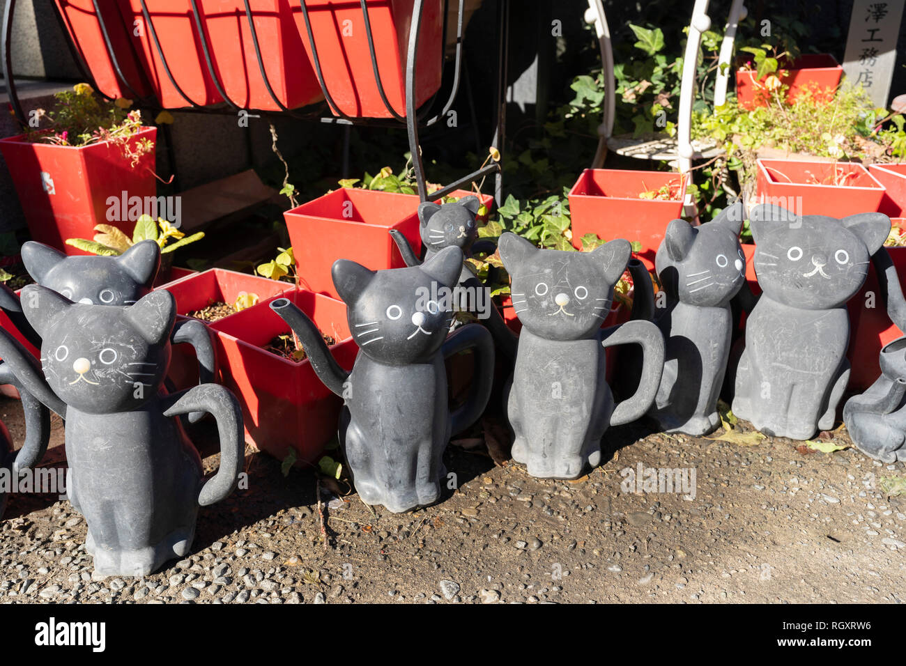 Imado Jinja Taito Ku Tokyo Japan Here Is Famous For Beginning Place Of Manekineko Beckoning Cat Stock Photo Alamy