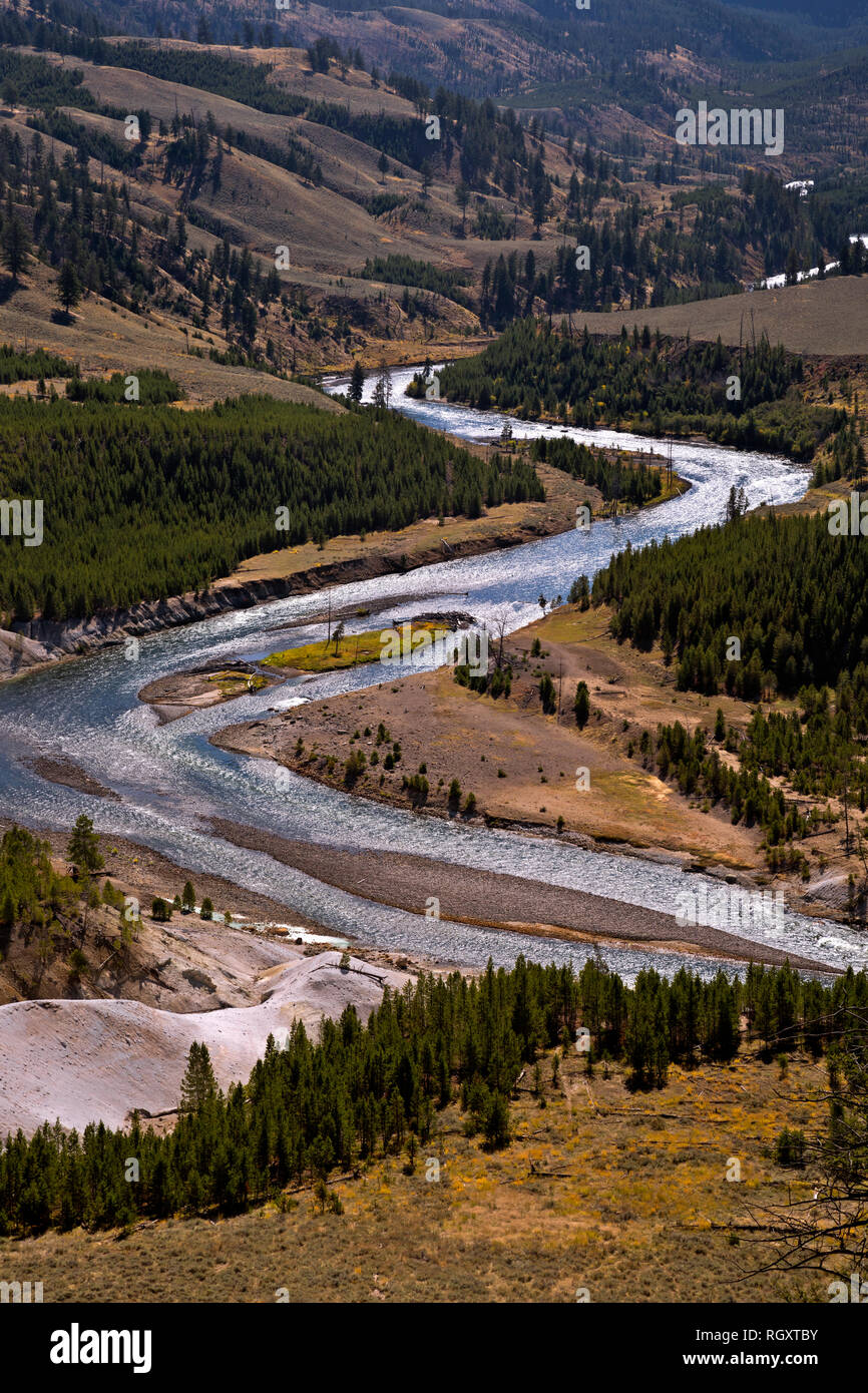 WY03073-00...WYOMING - The Grand Canyon of the Yellowstone River viewed from Specimen Ridge in Yellowstone National Park. Stock Photo