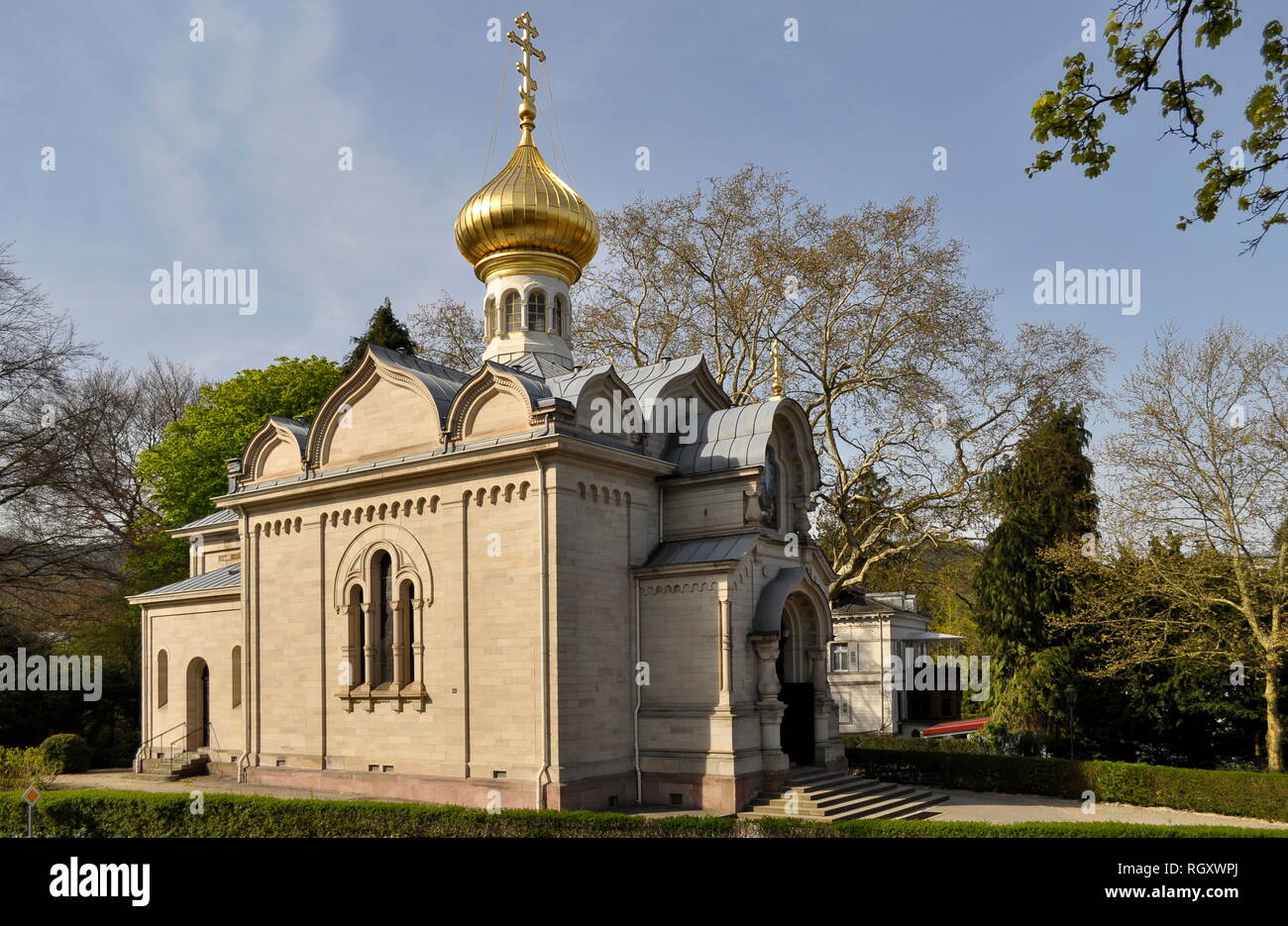 Northern Black Forest, Baden-Baden, Russian Church, Russian Orthodox Church, Germany, Europe Stock Photo