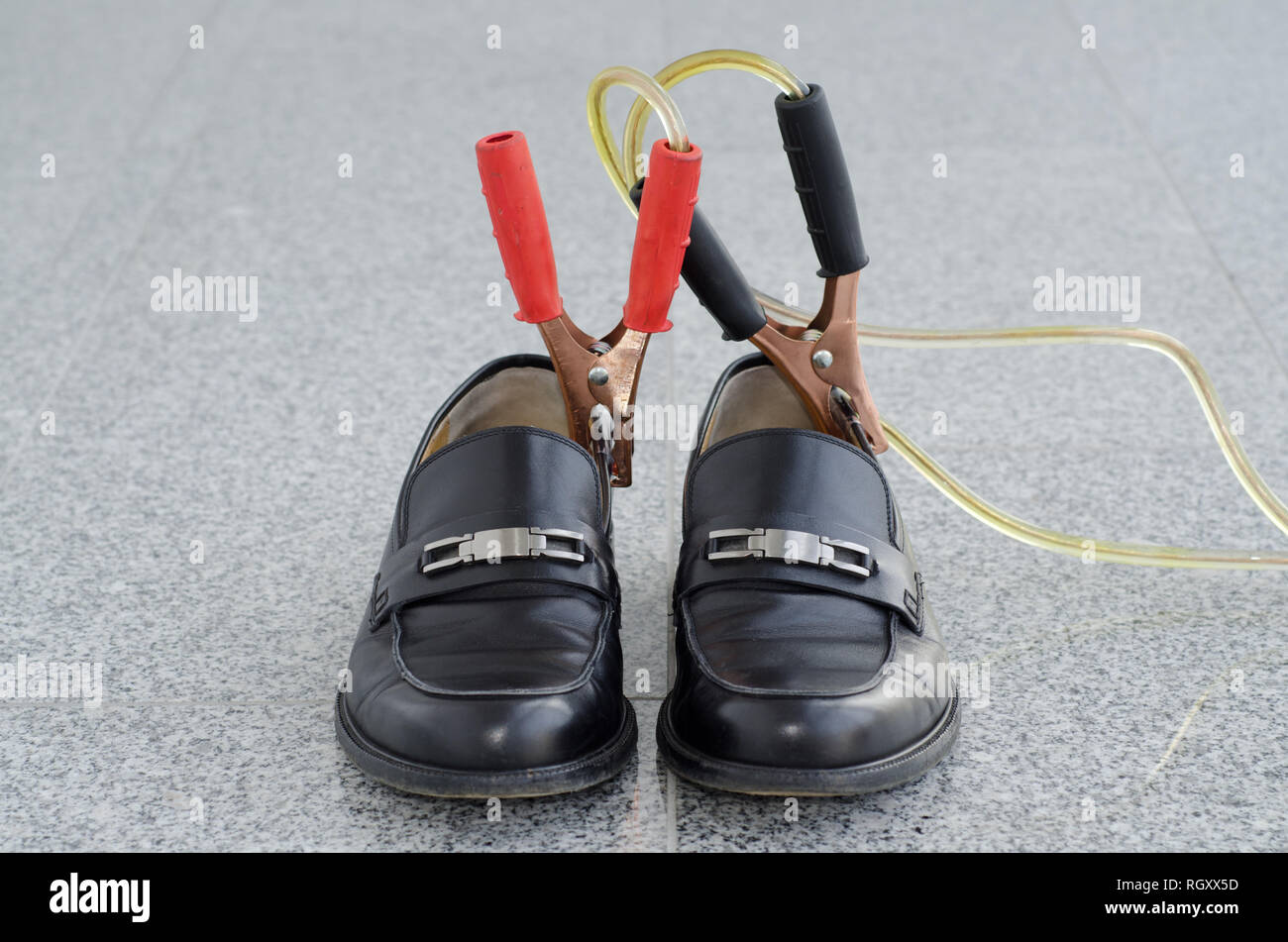 Charging the Shoes with Electricity Stock Photo Alamy