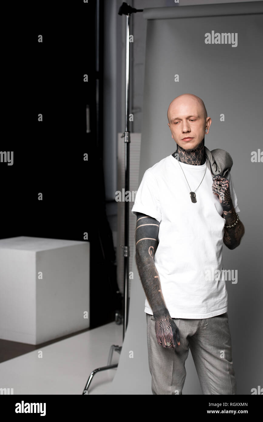 Bald man tattoos hi-res stock photography and images - Alamy