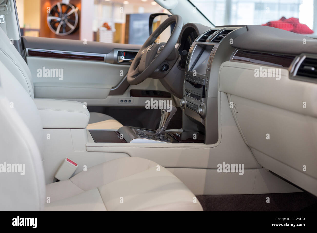 Russia Izhevsk October 20 2018 Showroom Lexus Interior