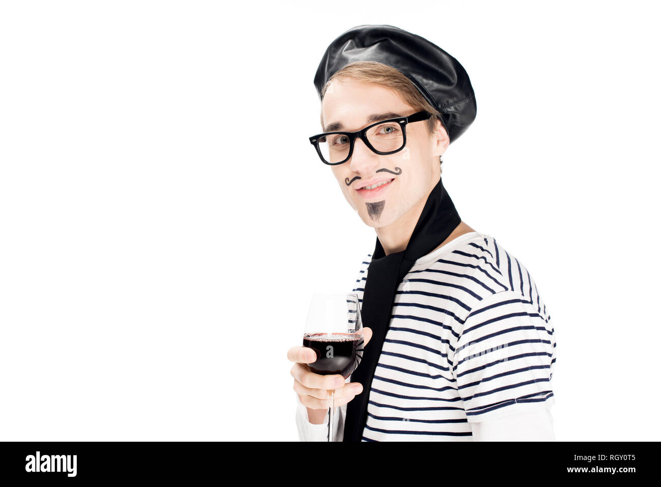 Man beret french wine hi-res stock photography and images - Alamy