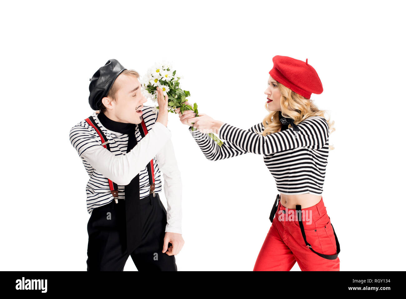 European man wearing red beret hi-res stock photography and images - Alamy