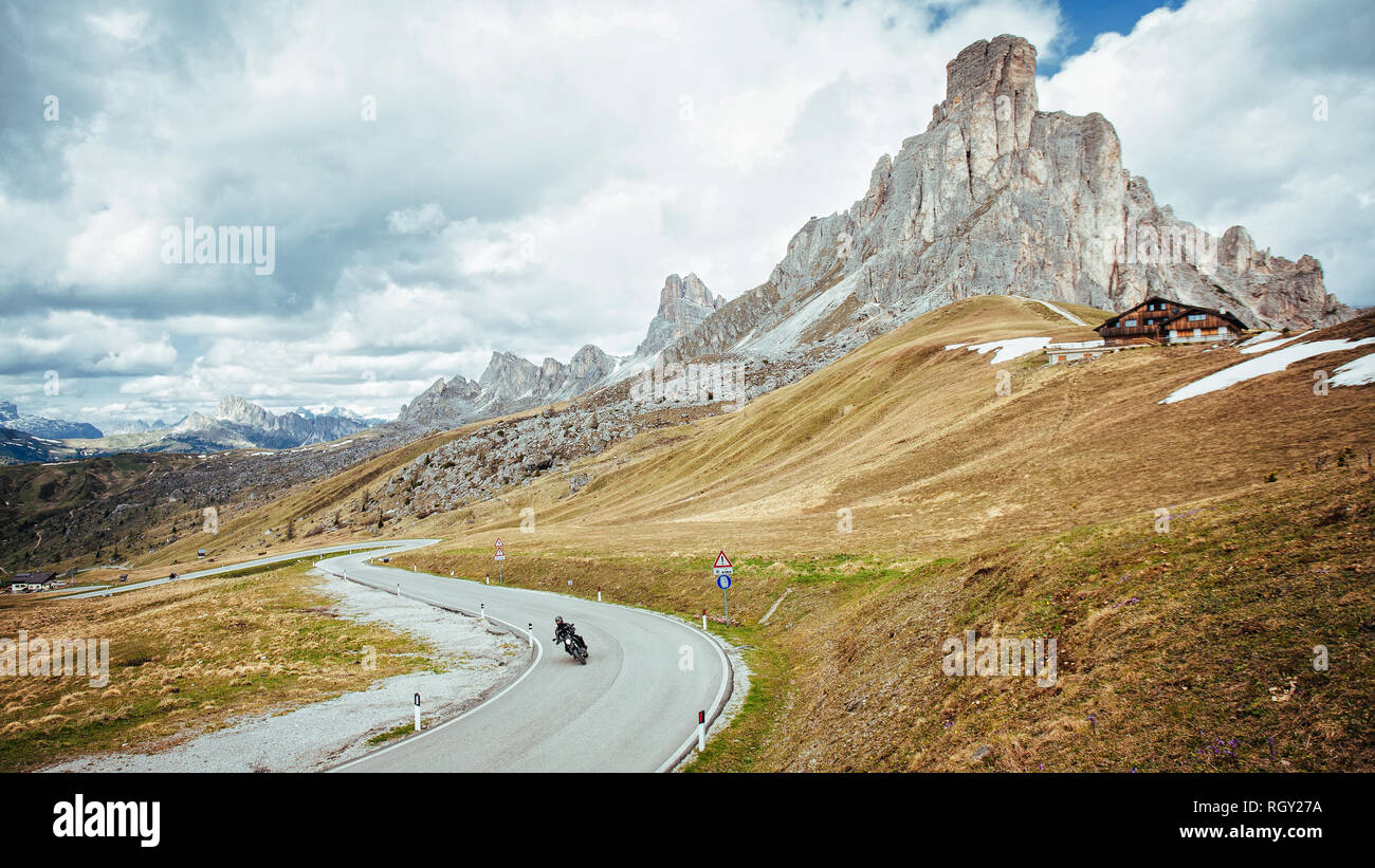 motorcycle-at-giau-pass-dolomites-stock-photo-alamy