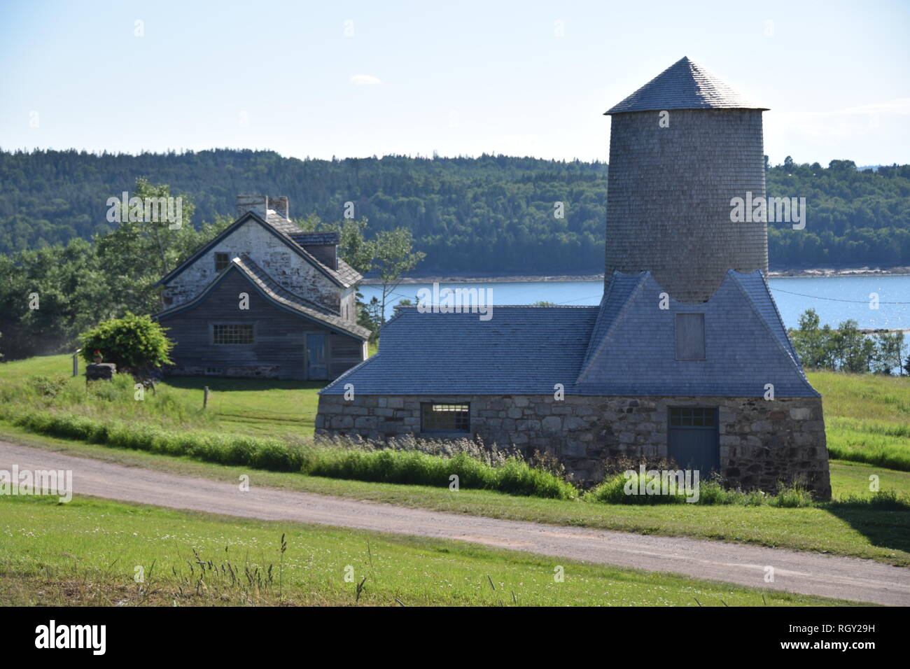 Buildings and landscape on Ministers Island Stock Photo Alamy