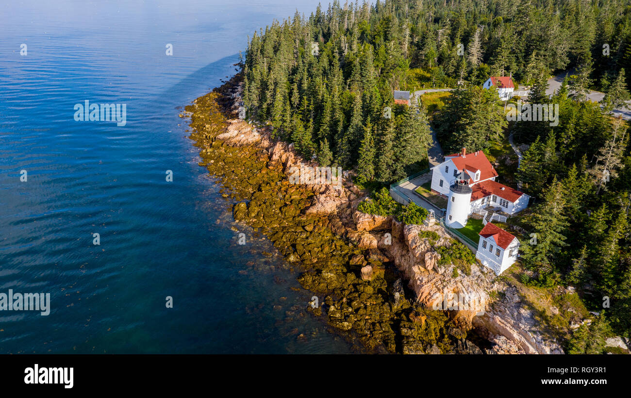 The Bass Harbor Head Lighthouse, Acadia National Park, Maine, USA Stock Photo