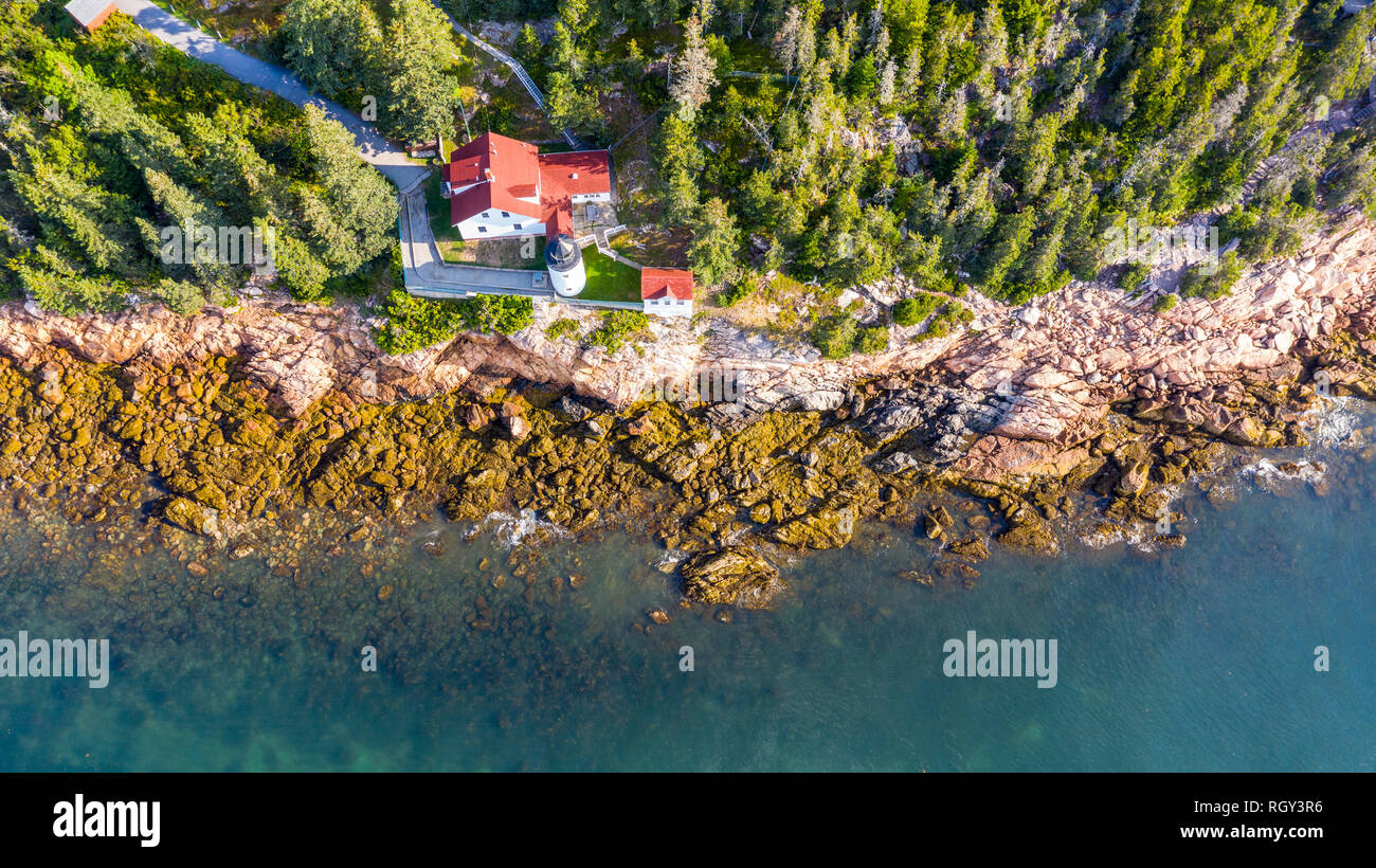 The Bass Harbor Head Lighthouse, Acadia National Park, Maine, USA Stock Photo