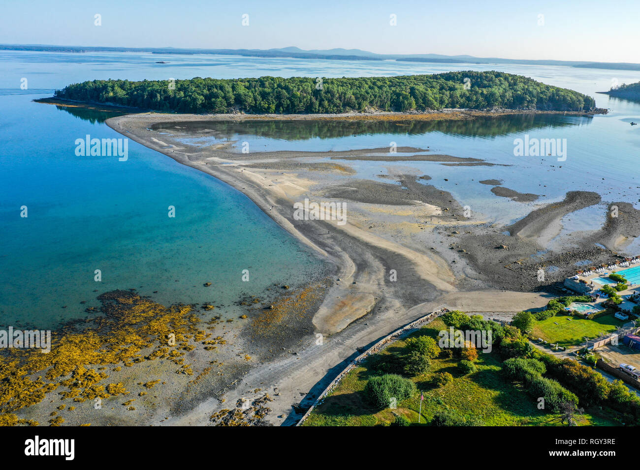 Bar Island Land Bridge, Bar Island, Bar Harbor, Maine, USA Stock Photo