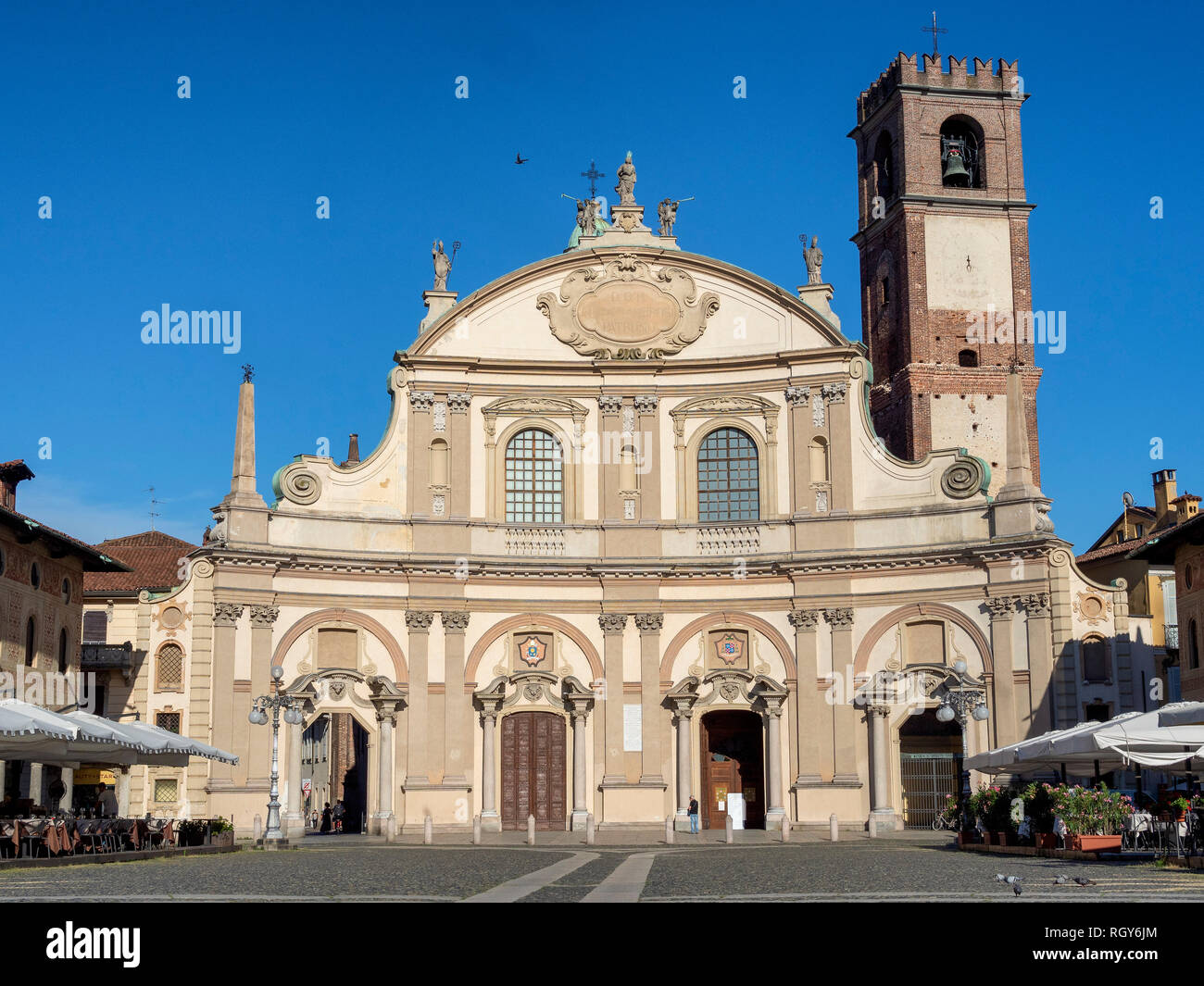 Vigevano, Pavia, Lombardy, Italy the historic main square of the city