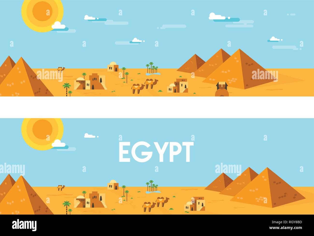 web banner of accient egypt. Editable Vector and Illustration Stock ...