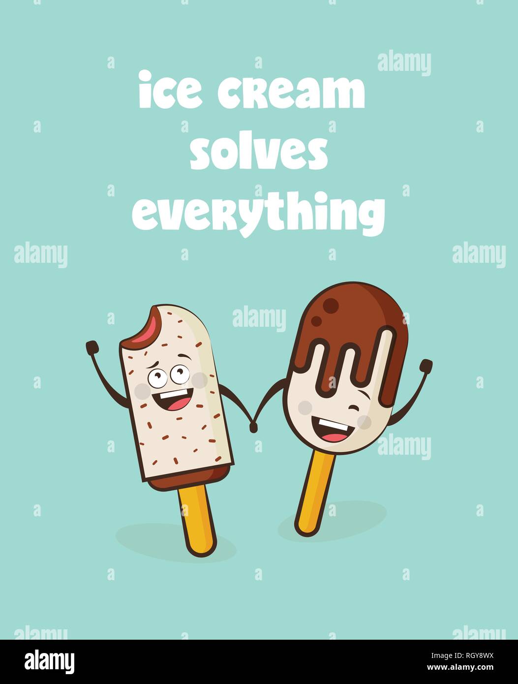 funny ice cream characters with a quote. vector illustration Stock Vector Image & Art Alamy
