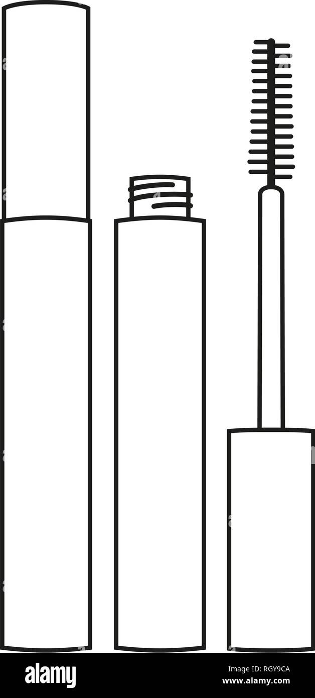 Line art black and white mascara Stock Vector Image & Art Alamy