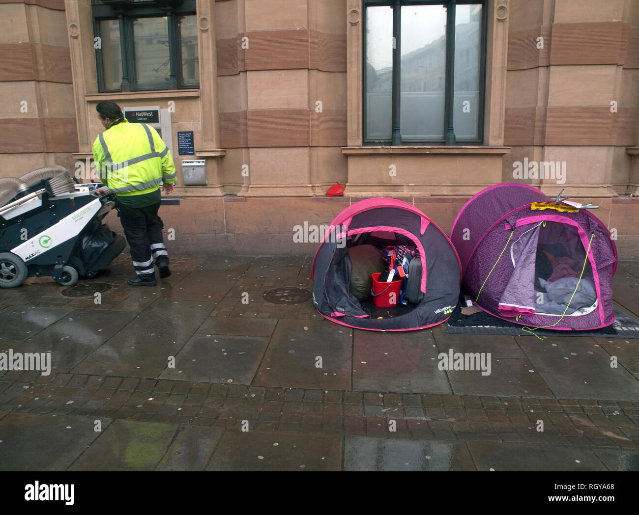Urban camping in Brighton Stock Photo