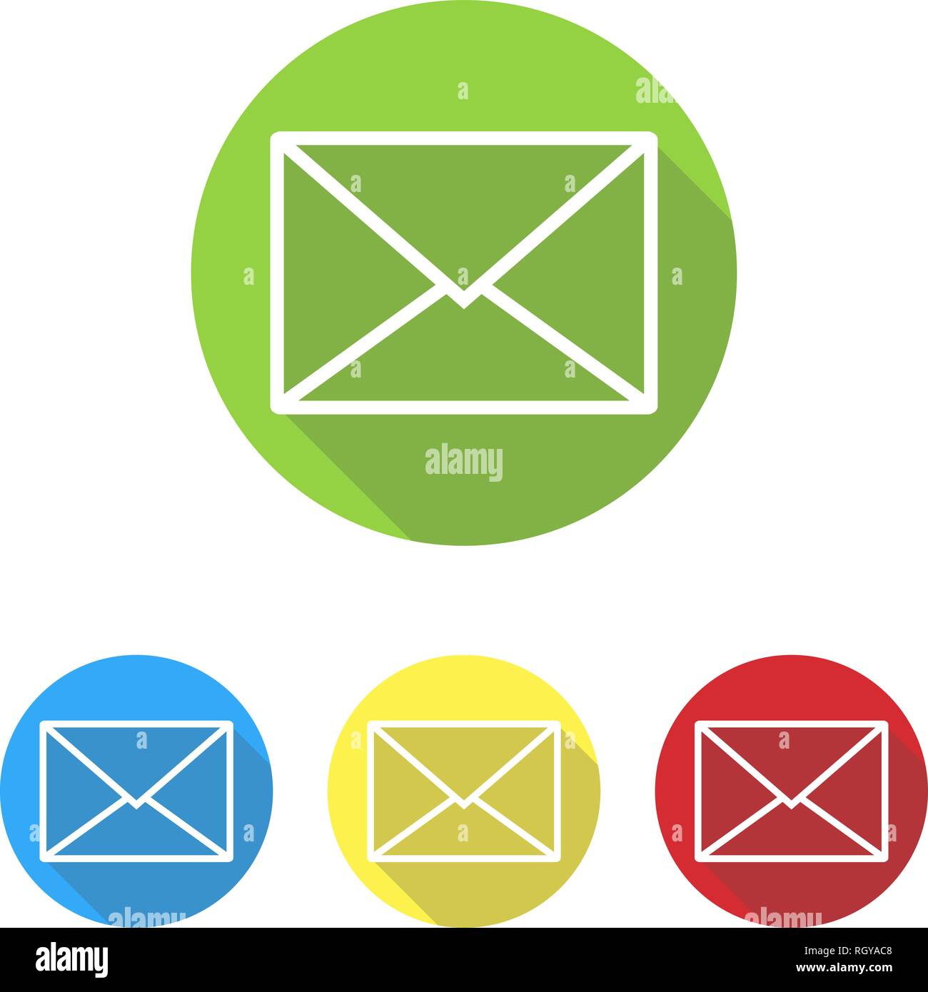 Sms Icons. Green, Blue, Yellow, Red Message Icon On White Background. Multi  Colored Icons For Your Mobile And Web Apps. Icons For Website Design, App  Stock Vector Image & Art - Alamy