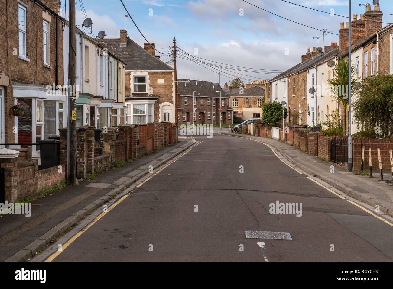 Houses in a street in Taunton, Somerset, England, UK Stock Photo Alamy