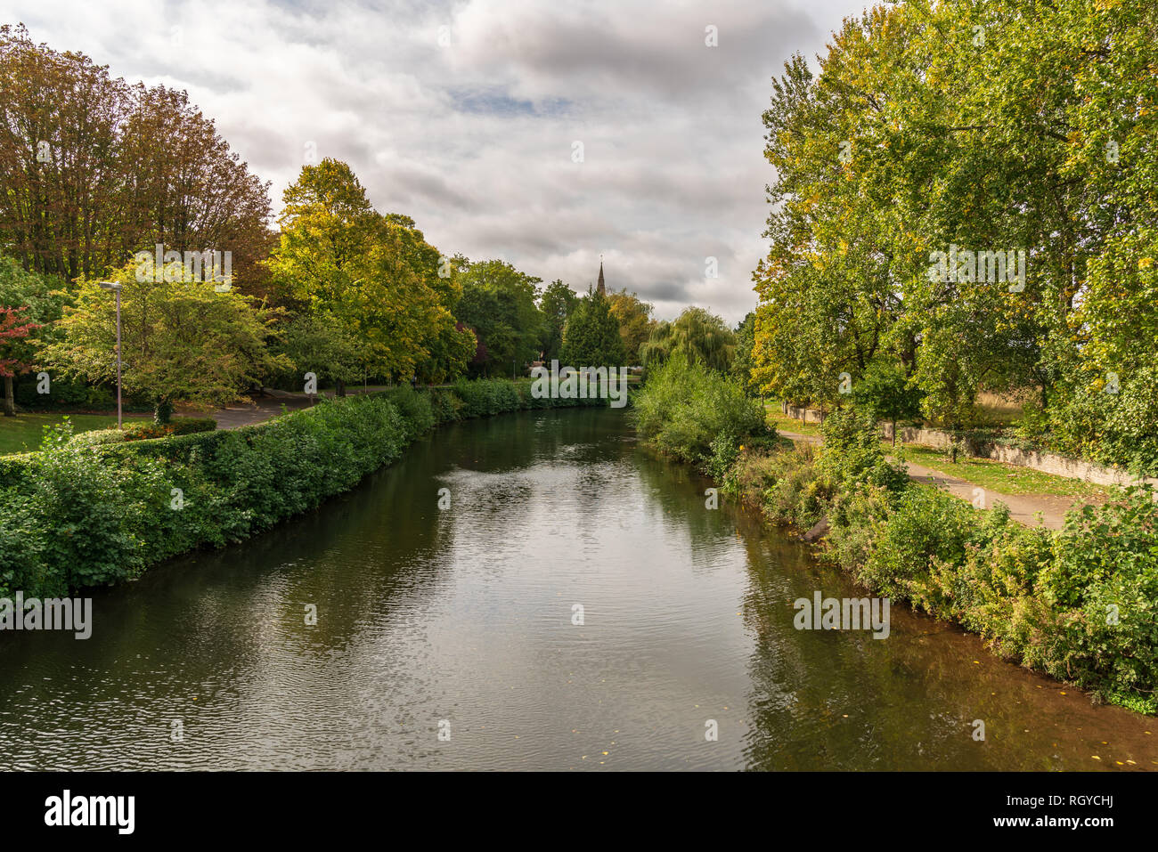 The River Tone in Taunton, Somerset, England, UK Stock Photo Alamy