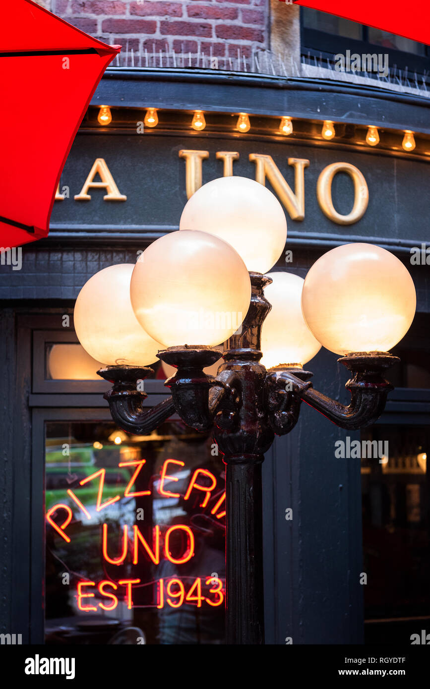 Chicago, Illinois, USA Famous Pizza Uno restaurant in Chicago city
