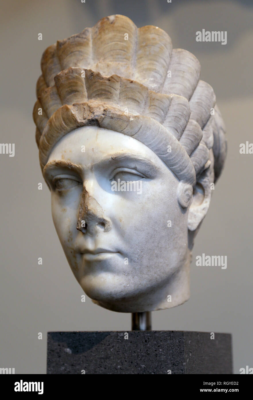 Ulpia Marciana, sister of Emperor Trajan. 130 Ad. Hadrianic period. Metropolitan Museum of Art. New York. USA. Stock Photo