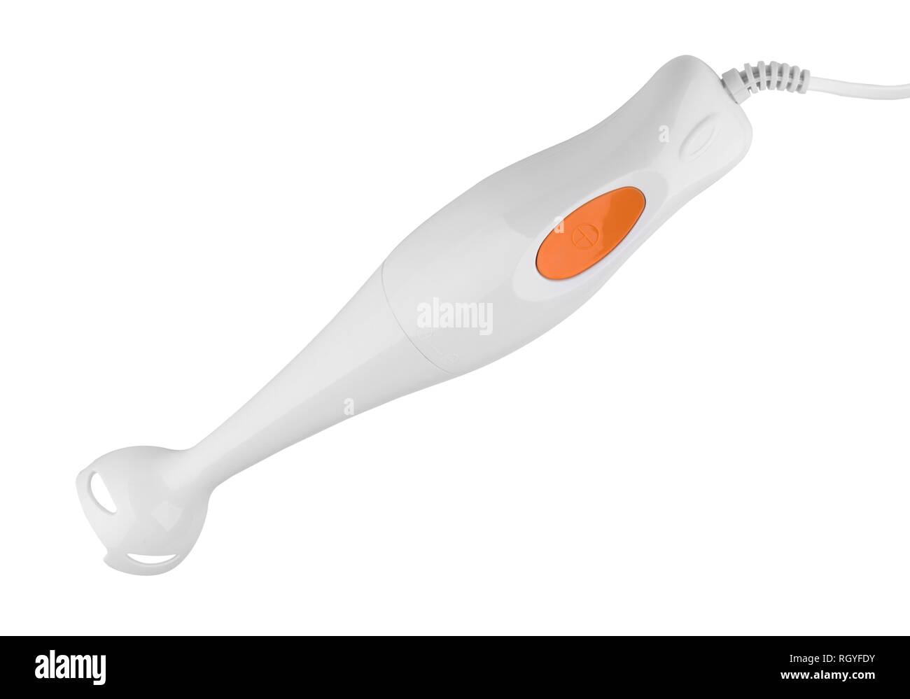 Electric hand blender on a white background Stock Photo