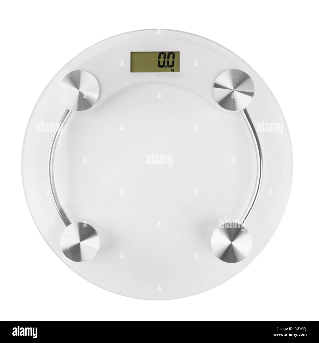 bathroom scale isolated on a white background Stock Photo Alamy