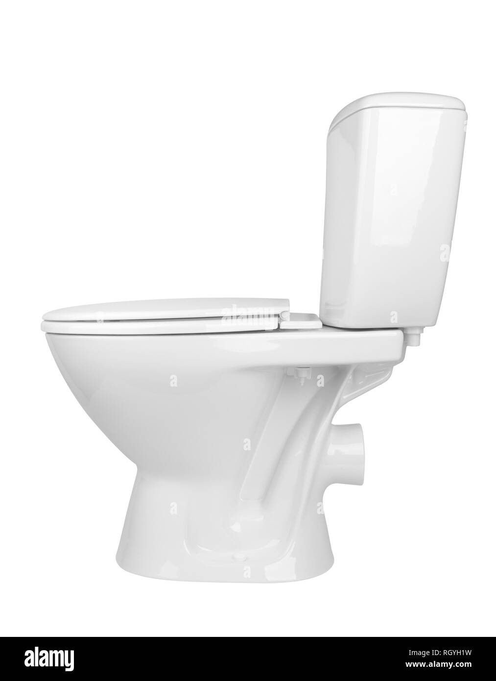 toilet bowl isolated on a white background Stock Photo - Alamy