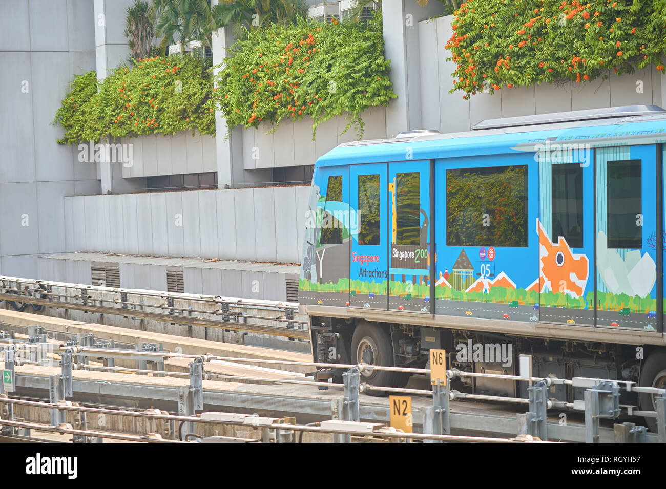 Singapore Circa November 2015 Changi Airport Skytrain At Daytime