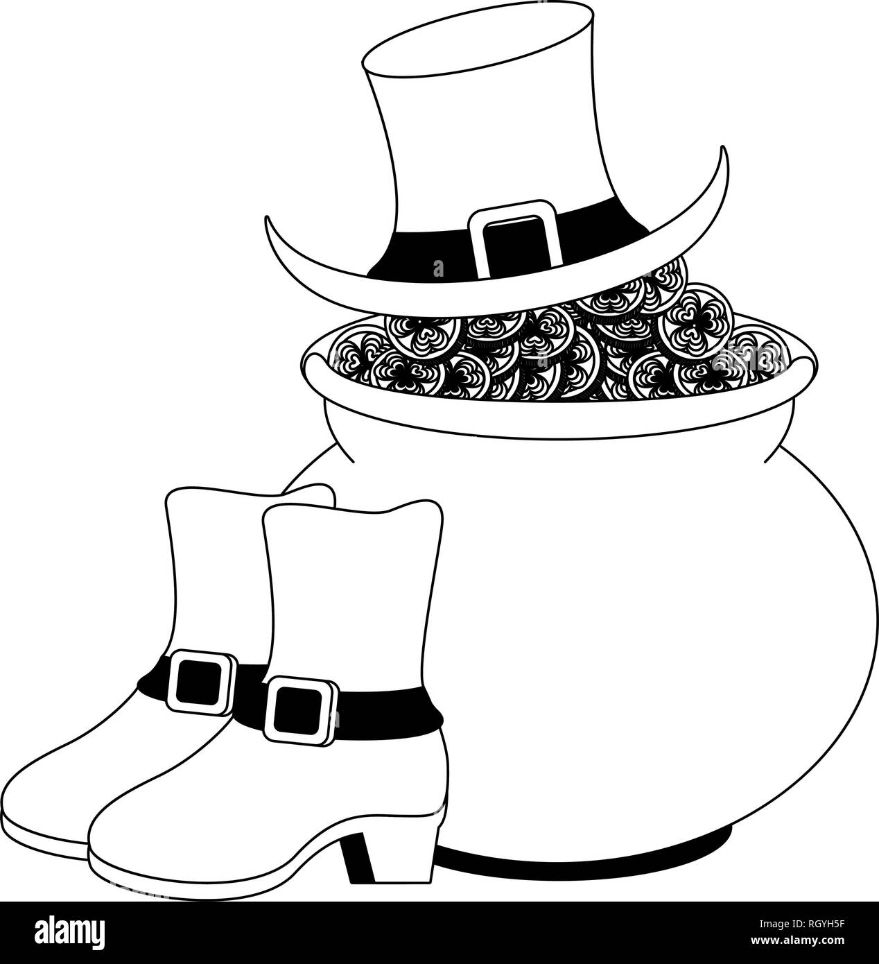 St patricks day cartoons black and white Stock Vector Image & Art - Alamy