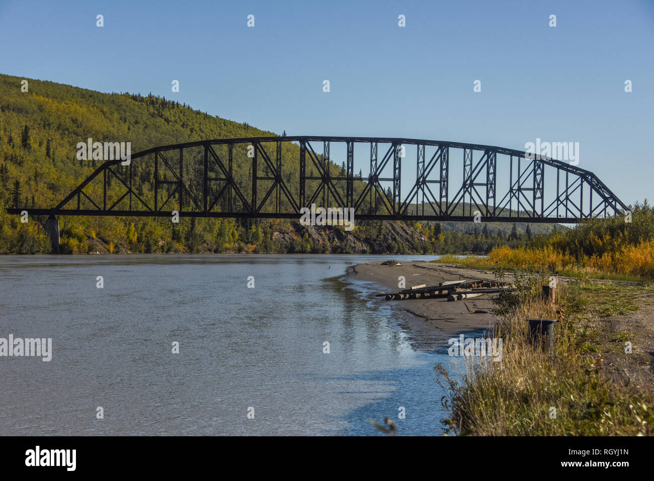Nenana River Bridge, Nenana, Alaska, USA Stock Photo Alamy