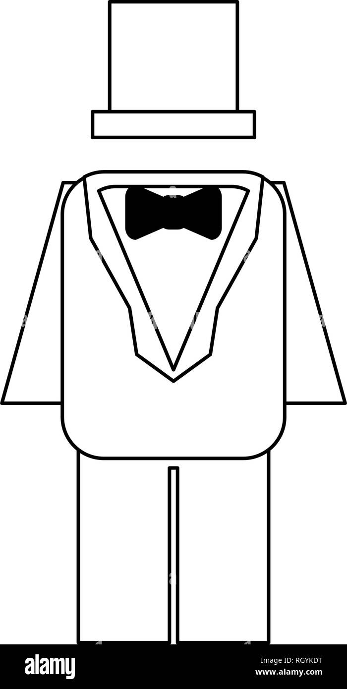 Wedding groom suit black and white Stock Vector Image & Art - Alamy