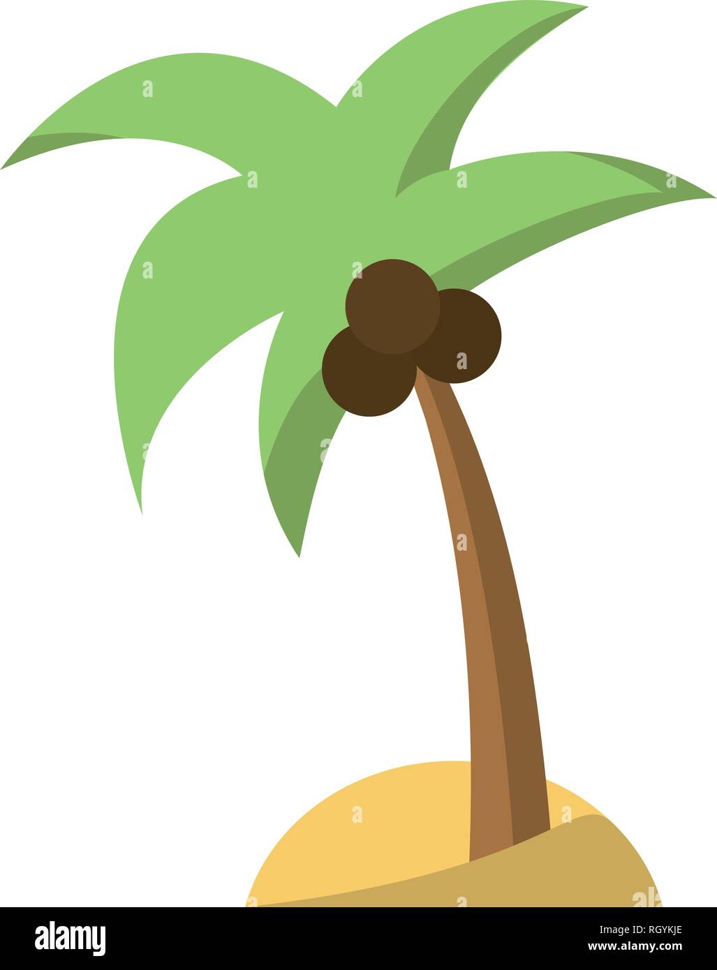 Tree palm with coconuts Stock Vector Image & Art - Alamy
