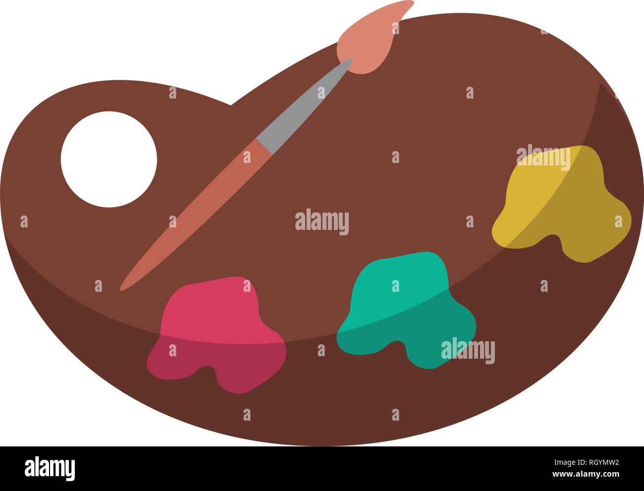 Paint and brush palette Stock Vector Image & Art - Alamy