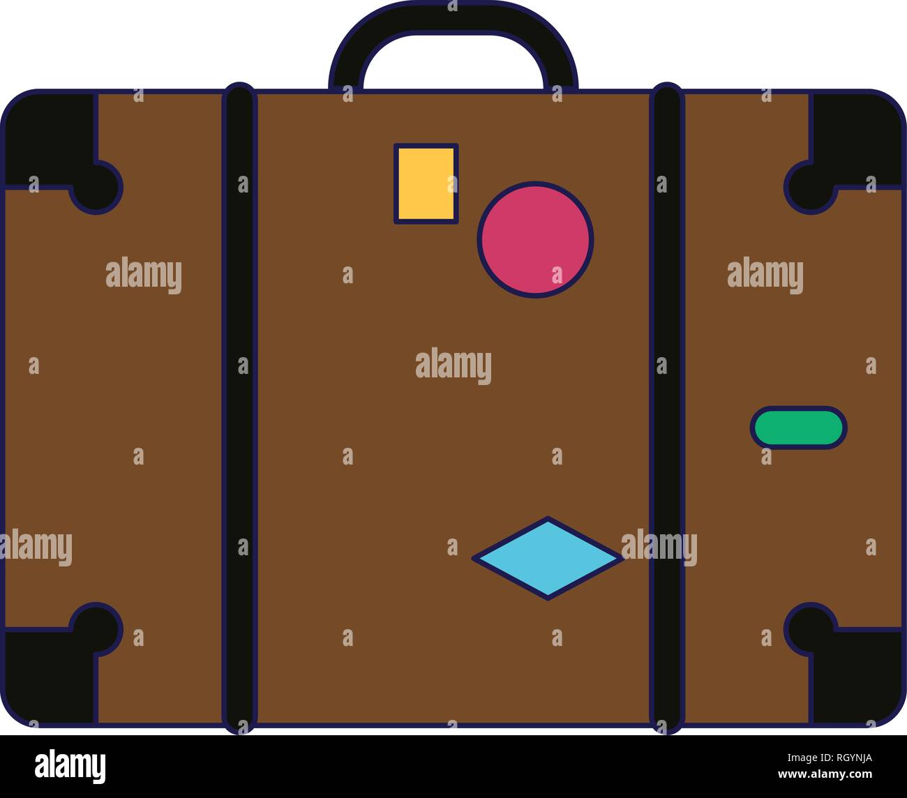 Travel suitcase symbol Stock Vector Image & Art - Alamy