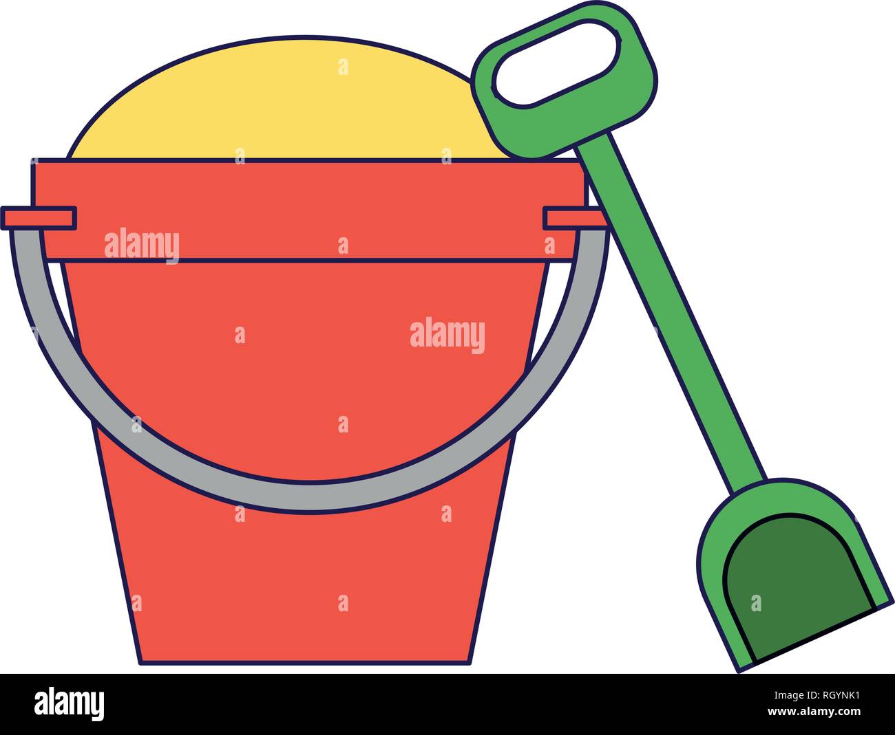 Sand bucket and shovel Stock Vector Image & Art Alamy