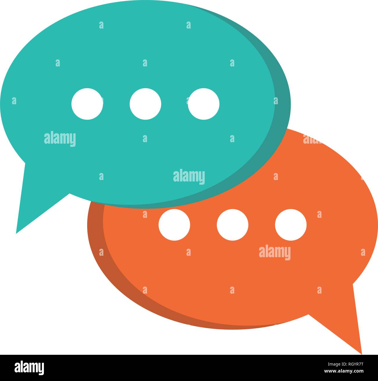Chat bubbles symbols isolated Stock Vector