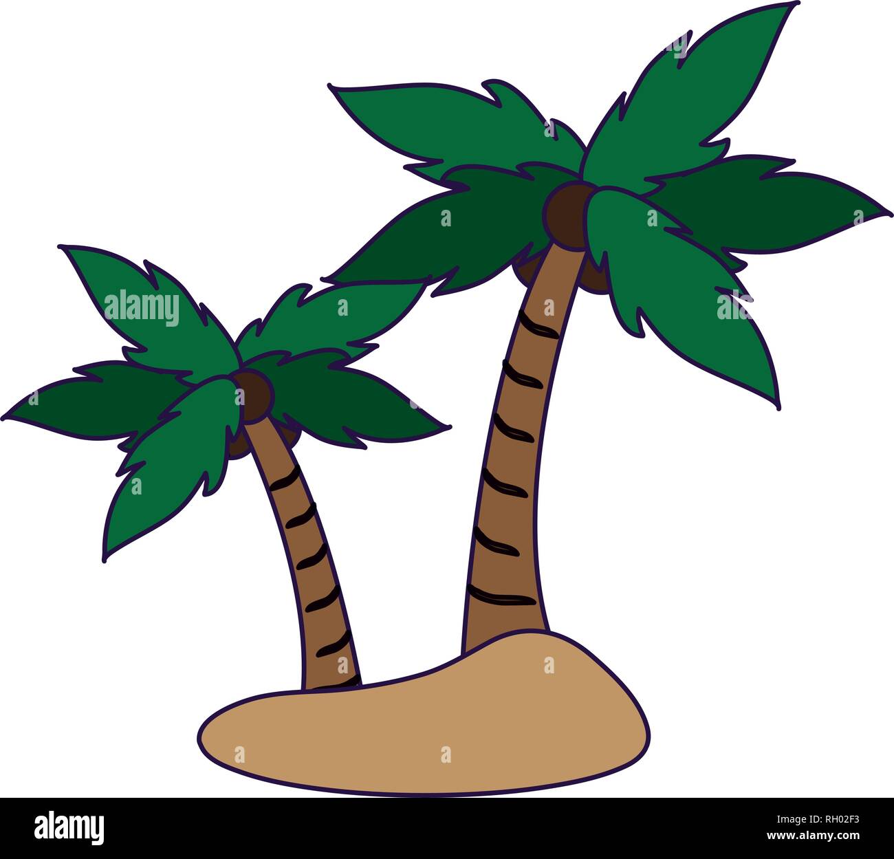 palm trees with coconuts Stock Vector Image & Art - Alamy