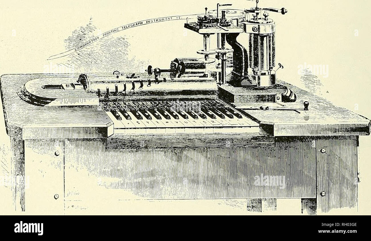 Science. Figure Hughes printing telegraph. From W. H. Preece and J. Sivewright, Telegraphy, New York, 1876, p. 89.. Figure 39.—Plielps' combination printing telegraph, U.S. 26003 (November i, 1859).