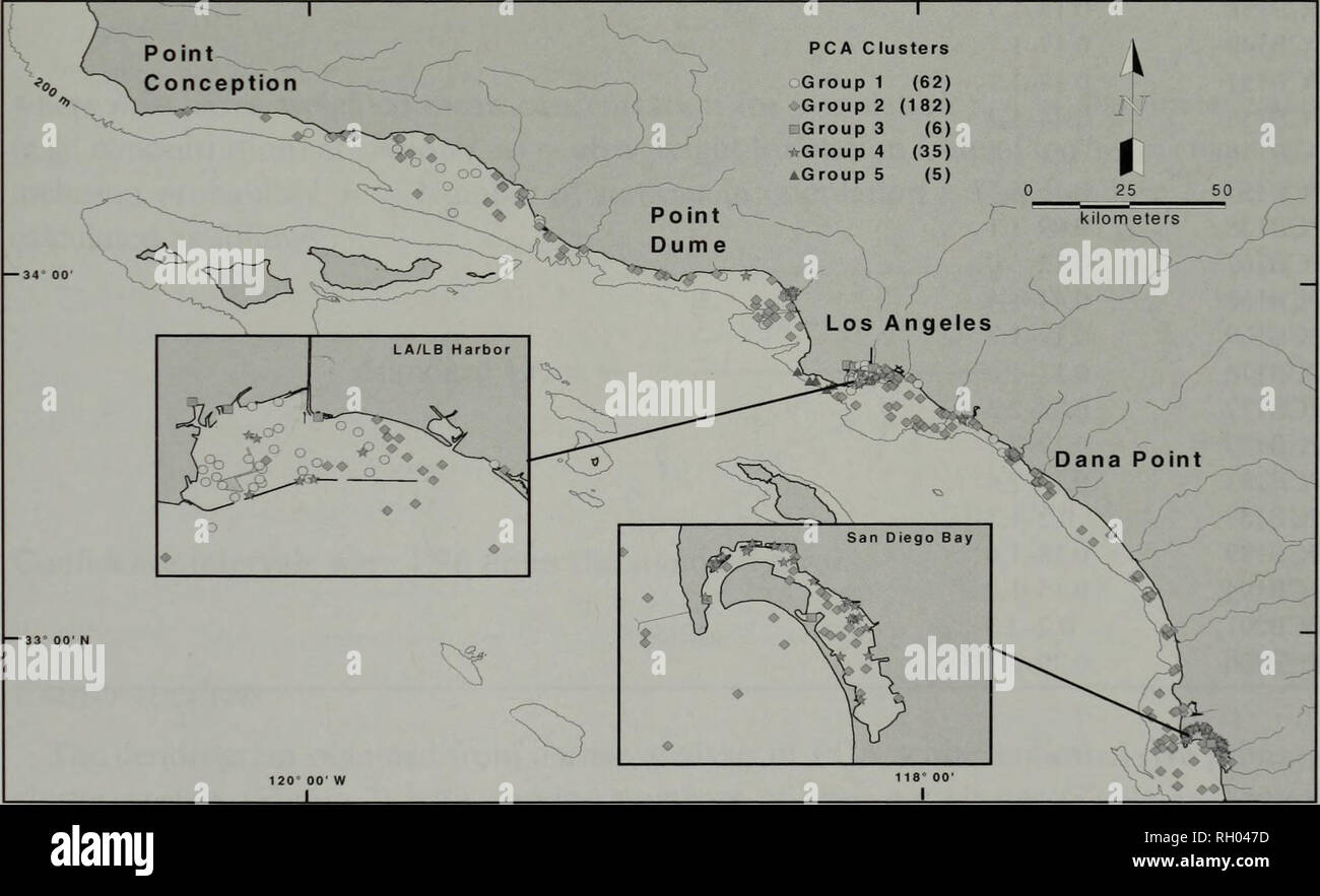 . Bulletin. Science. SEDIMENT CONTAMINANT PATTERNS 165 Methods and Materials Sediment samples were collected during July through September, 1998, at 290 sites throughout the SCB (Figure 1). The station array used for the Bight'98 Program was based on a variable-density, stratified random sampling design described by Stevens (1997). Sites were assigned a priori to one of nine strata - large publicly-owned treatment works (LPOTW), small POTW (SPOTW), mid-shelf POTW, river, shallow shelf, mid- shelf, marina, port, and bay/harbor. Samples were from the 0-2 cm surface layers of grabs (Van Veen grab Stock Photo