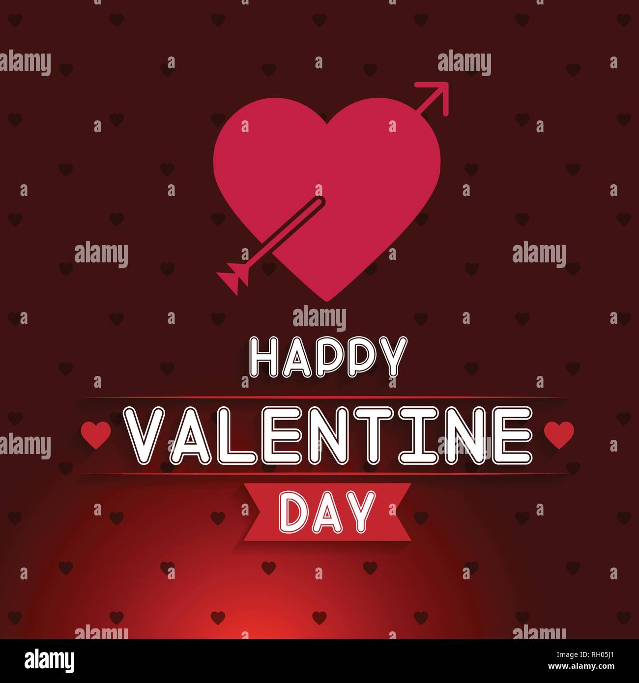 Valentines Day Background With Icon Set Pattern Vector Illustration