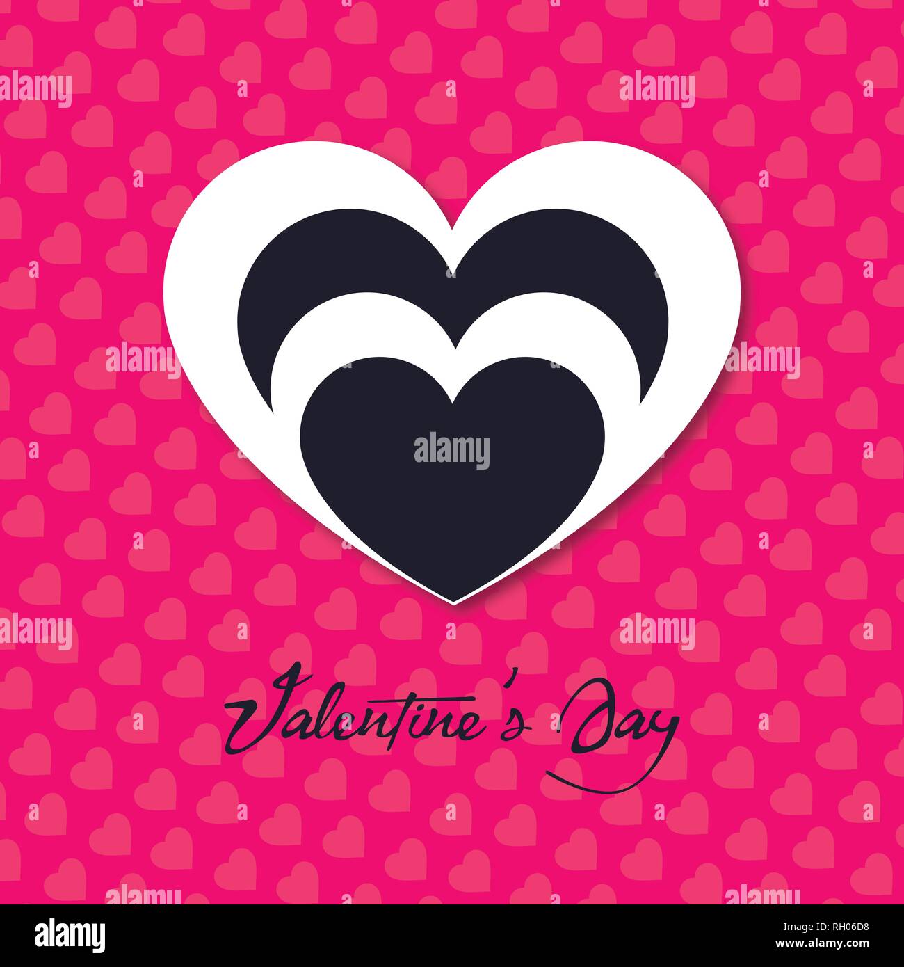 Valentines Day Background With Icon Set Pattern Vector Illustration