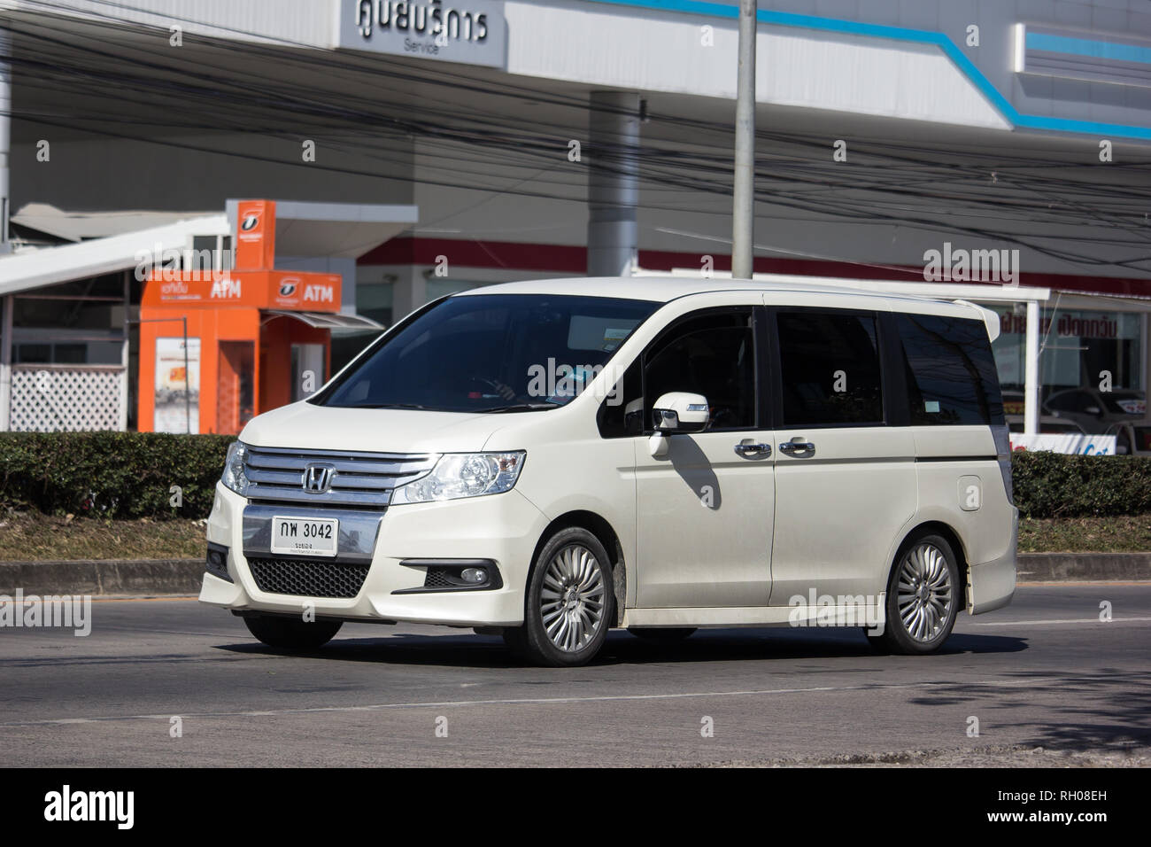 Chiangmai Thailand January 4 19 Private Honda Van Honda Stepwgn Spada On Road No 1001 8 Km From Chiangmai City Stock Photo Alamy