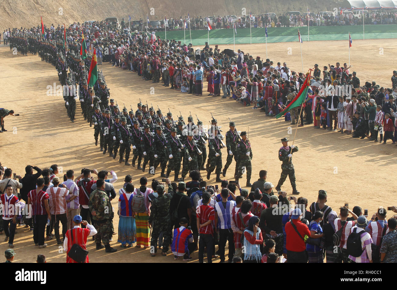 Thay Bay Hla Myanmar 31st Jan 19 Karen National Union Knu Soldiers Parade At A Ceremony To Mark The 70th Anniversary Of Karen Revolution Day At Thay Bay Hla In The Karen Thay Bay Hla Myanmar 31st Jan 19 Karen National Union Knu Soldiers Parade At A Ceremony To Mark The 70th Anniversary Of Karen Revolution Day At Thay Bay Hla In The Karen