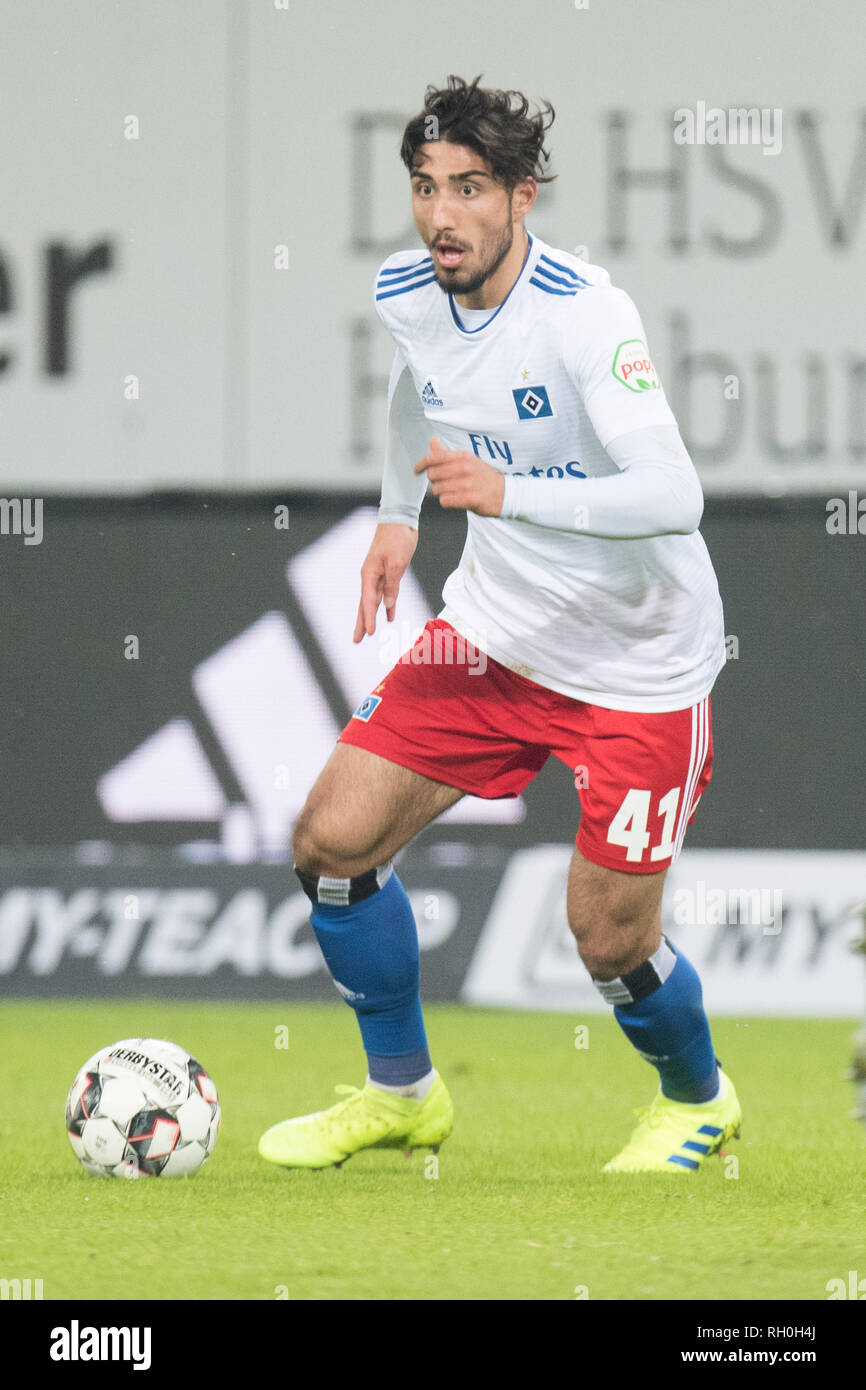 Hamburg, Deutschland. 30th Jan, 2019. 2. Bundesliga, 19. matchday, Hamburg Hamburg (HH) - SV Sandhausen (SH) 2-1, on 30.01. 2019 in Hamburg/Germany. ¬ | usage worldwide Credit: dpa/Alamy Live News Stock Photo