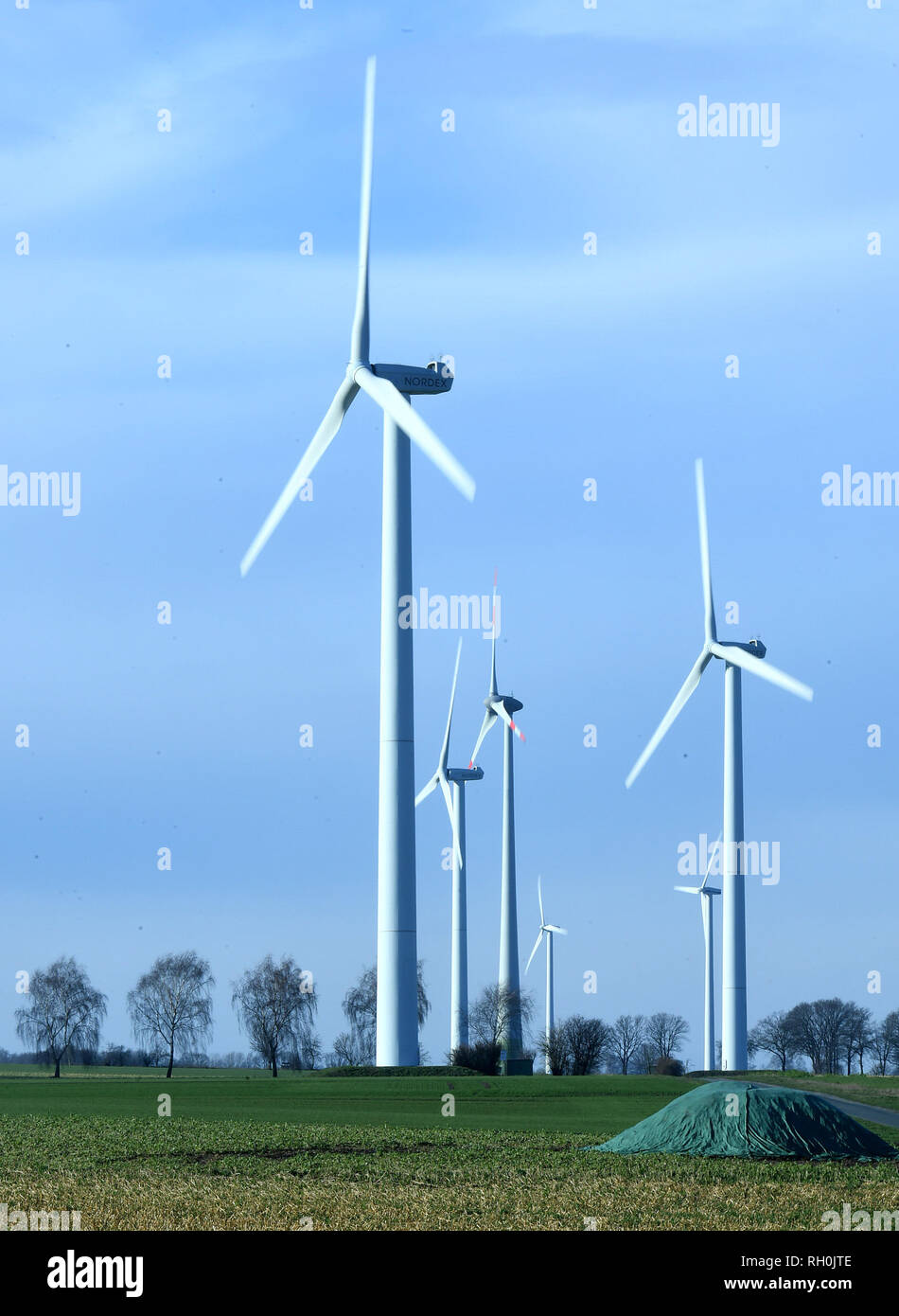 Windmill with warning sign hi-res stock photography and images - Alamy
