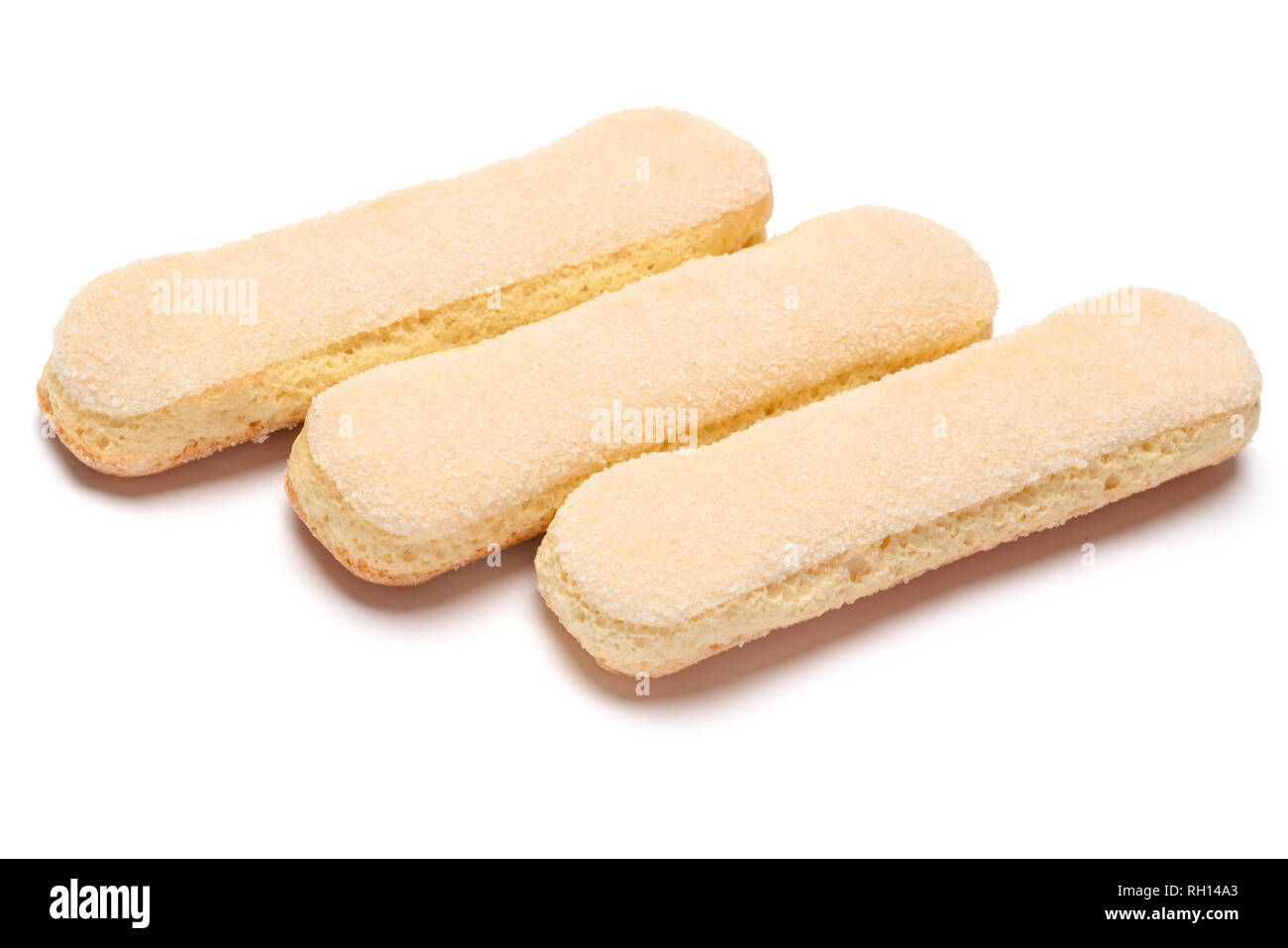 Traditional Italian Savoiardi ladyfingers Biscuits on White Background Stock Photo Alamy