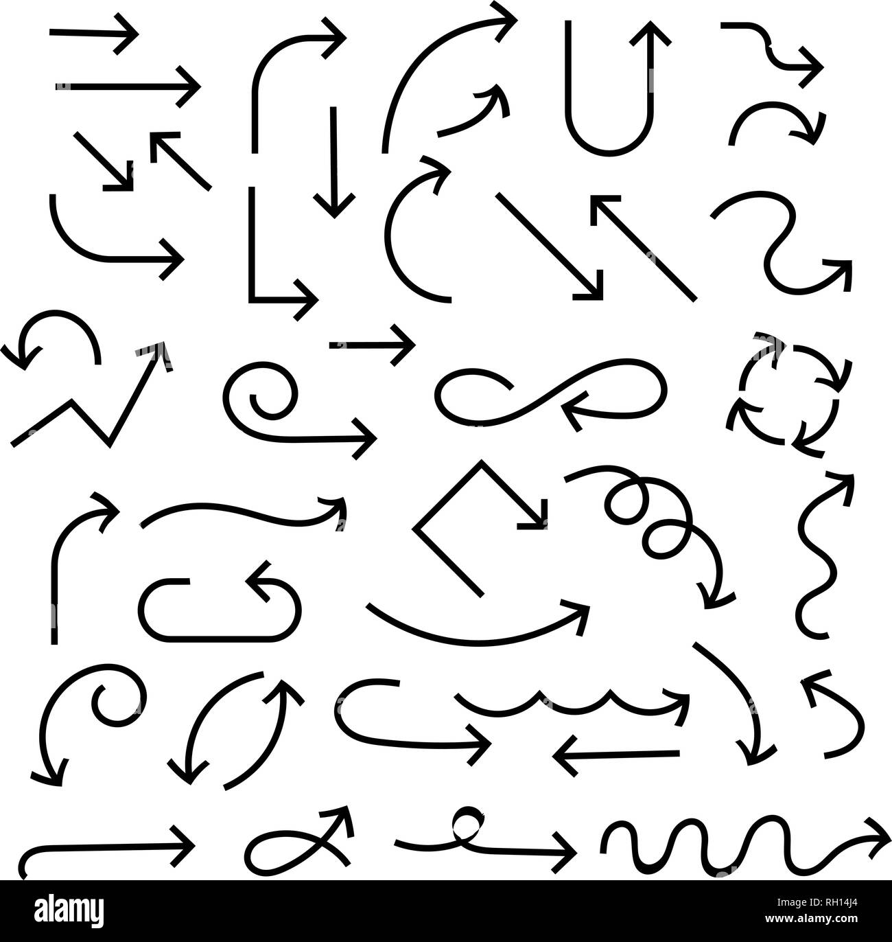 Arrows black hi-res stock photography and images - Alamy