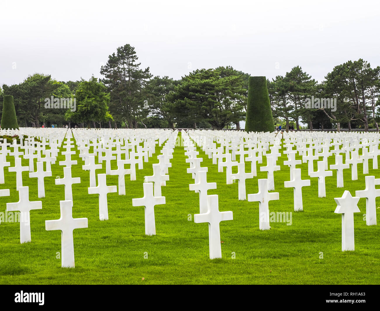 American War Cemetary, Colleville sur Mer, Calvados, Normandy, France, Europe Stock Photo