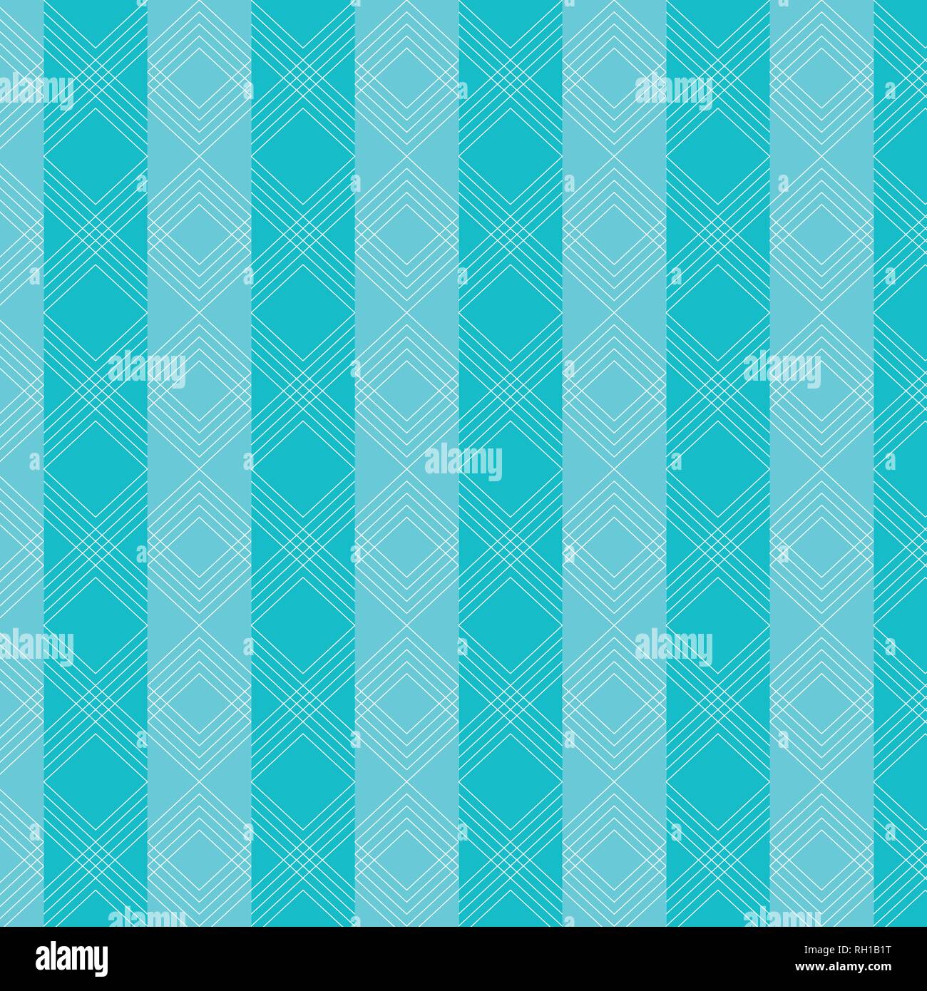 Triangles wavy lines pattern on blue striped background. Vector illustration Stock Vector