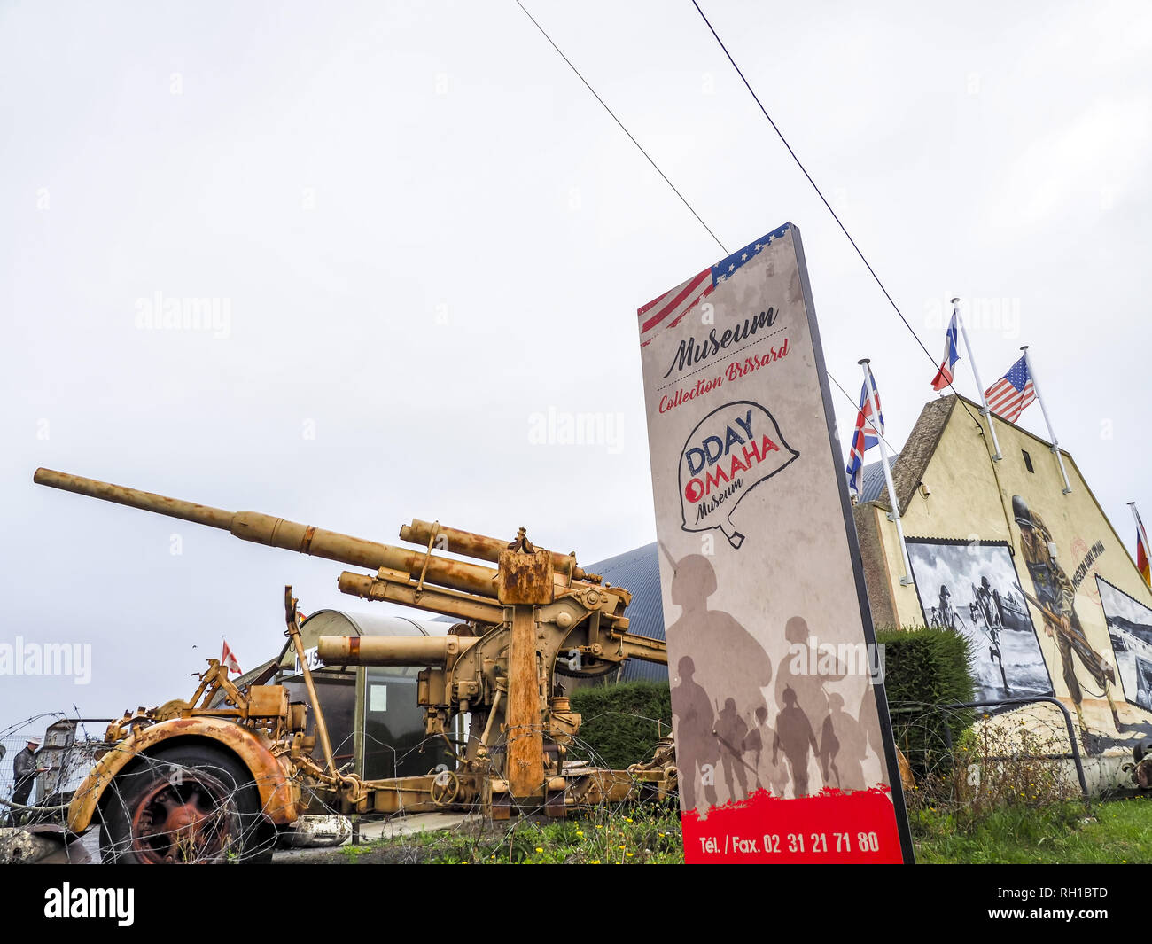 D-Day Omaha Museum, Vierville sur Mer, Calvados, Normandy, Frankce, Europe Stock Photo