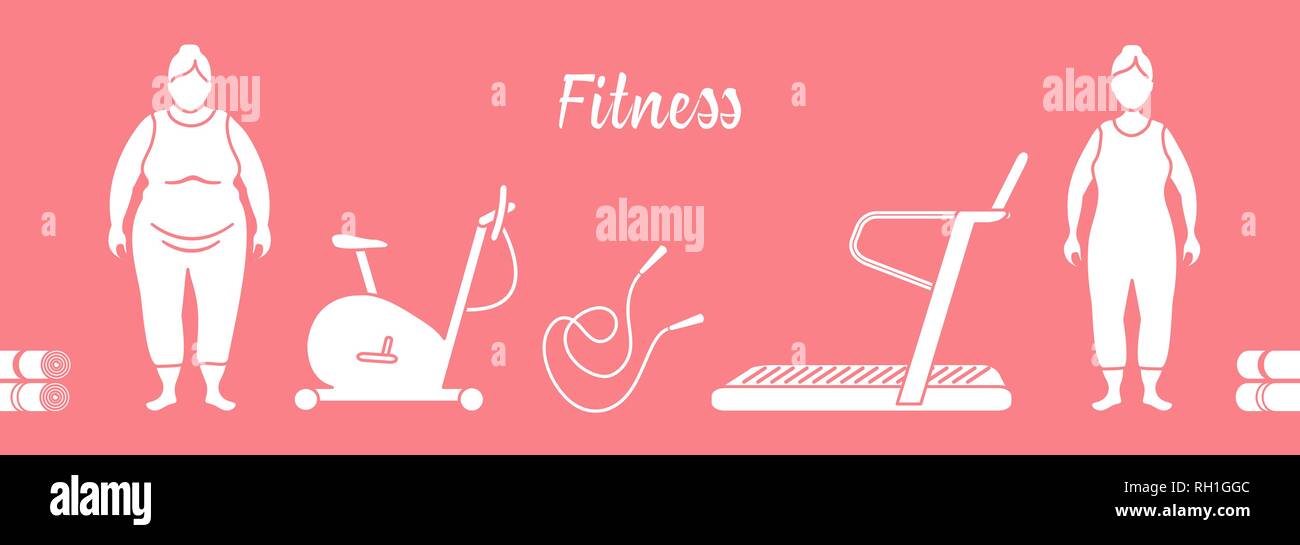 Gym And Female Running Machine Stock Photos Gym And Female
